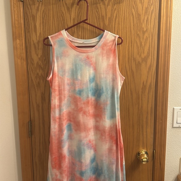 Women’s blue and pink dress size large - Picture 2 of 6